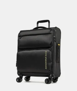 Trolley Bagaglio a Mano 4 Ruote in Tessuto Nero