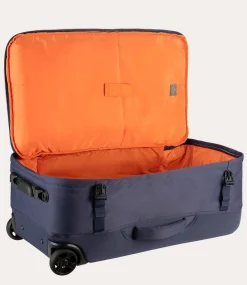 Trolley Medio Due Ruote in Tessuto Blu