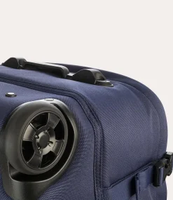 Trolley Medio Due Ruote in Tessuto Blu