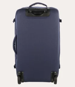Trolley Medio Due Ruote in Tessuto Blu