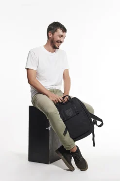 Zaino Porta Computer Tessuto Nero