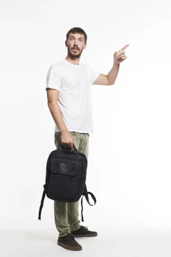 Zaino Porta Computer Tessuto Nero